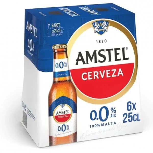 Cerveza Rubia 0,0 Botellín 6 x 250ML - 1.5 l - Imagen del producto en Findit