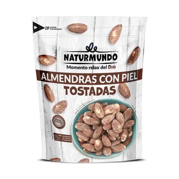 Almendras con piel tostadas Naturmundo de Dia bolsa 200 g - 0.2 kg - Imagen del producto en Findit