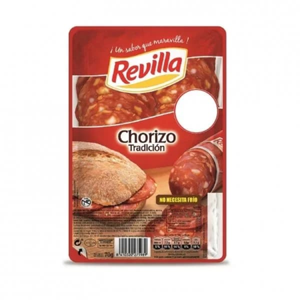 Chorizo Tradicional Loncha 70G - 0.07 kg - Imagen del producto en Findit