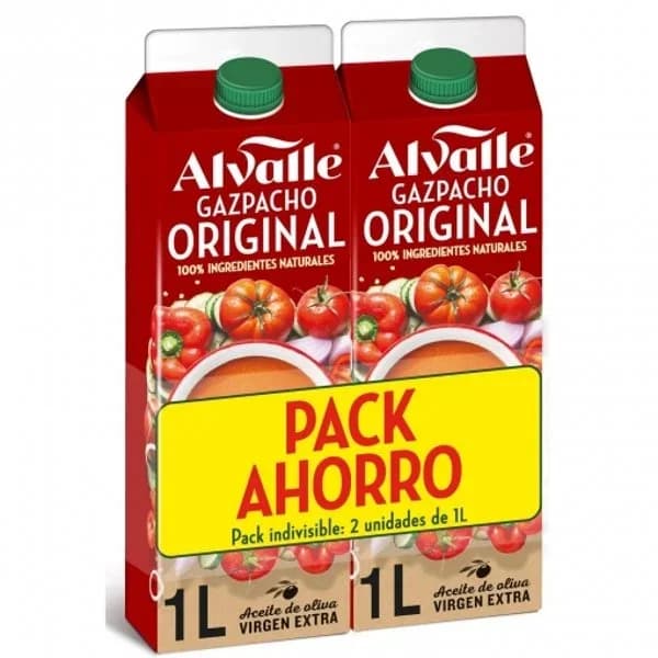 Gazpacho original Alvalle pack de 2 unidades de 1 l. - 2 l - Imagen del producto en Findit