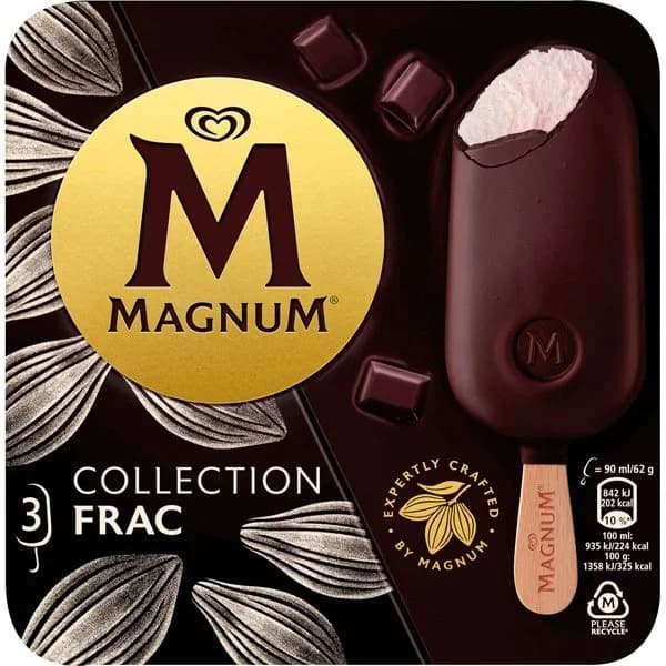 Bombón helado Frac Magnum sin gluten 3 ud. - 0.33 l - Imagen del producto en Findit