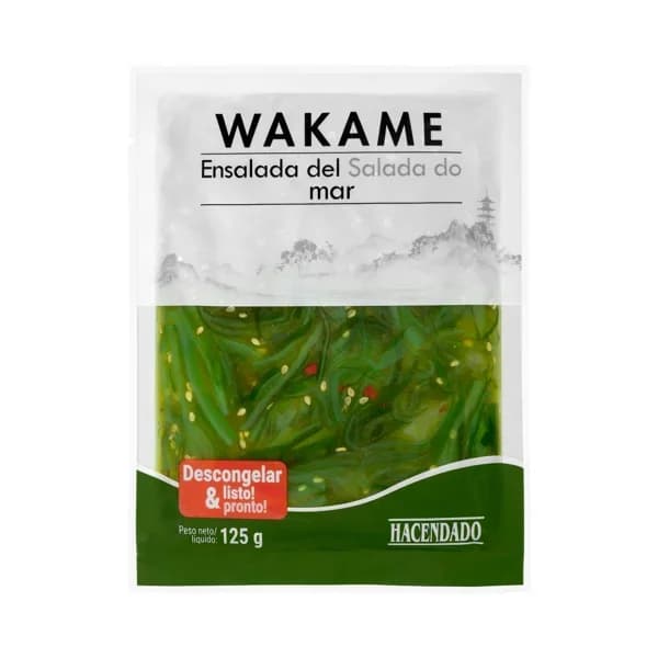 Wakame ensalada de alga marina Hacendado congelada - 0.12 kg - Imagen del producto en Findit