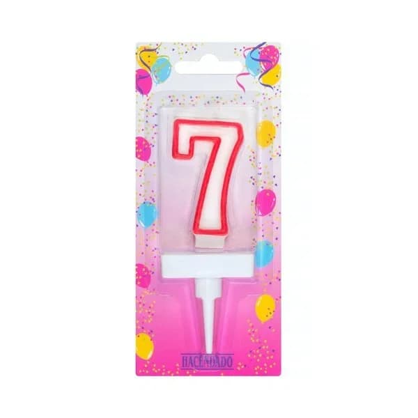 Vela de cumpleaños 7 Hacendado - 1 ud - Imagen del producto en Findit