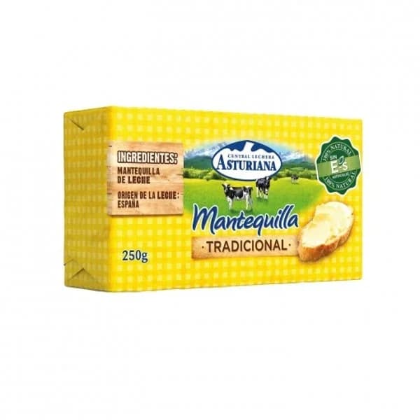 Mantequilla ASTURIANA, pastilla 250 g - 0.25 kg - Imagen del producto en Findit