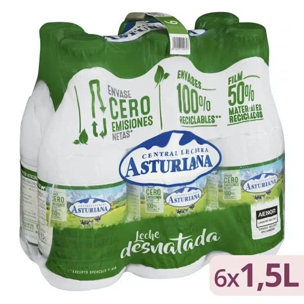 Leche desnatada Asturiana - 9 l - Imagen del producto en Findit
