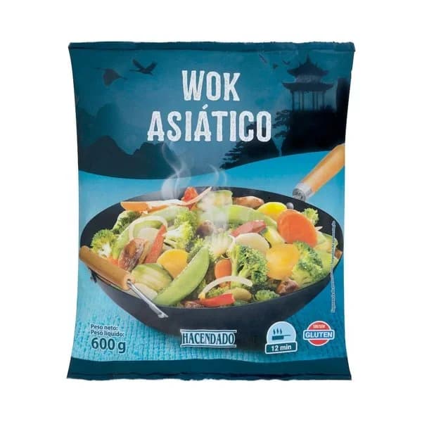 Wok de verduras asiático Hacendado ultracongelado - 0.6 kg - Imagen del producto en Findit