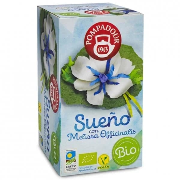 Infusión bio sueño con melissa POMPADUR, caja 18 sobres - 0.03 kg - Imagen del producto en Findit
