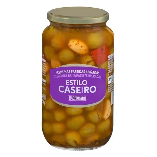 Aceitunas verdes estilo casero Hacendado partidas aliñadas - 0.55 kg - Imagen del producto en Findit