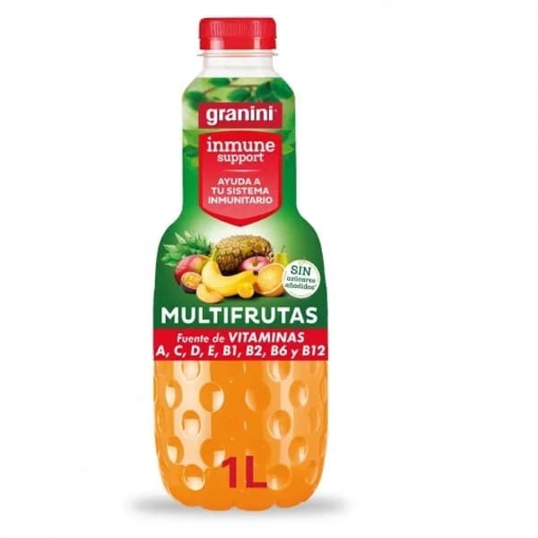 Bebida multifrutas con 11 vitaminas GRANINI, botella 1 litro - 1 l - Imagen del producto en Findit