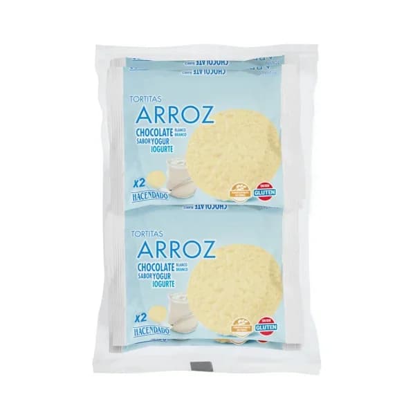 Tortitas de arroz con chocolate blanco sabor yogur Hacendado - 0.12 kg - Imagen del producto en Findit