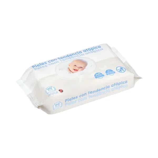 Toallitas bebé pieles con tendencia atópica Deliplus - 60 ud - Imagen del producto en Findit