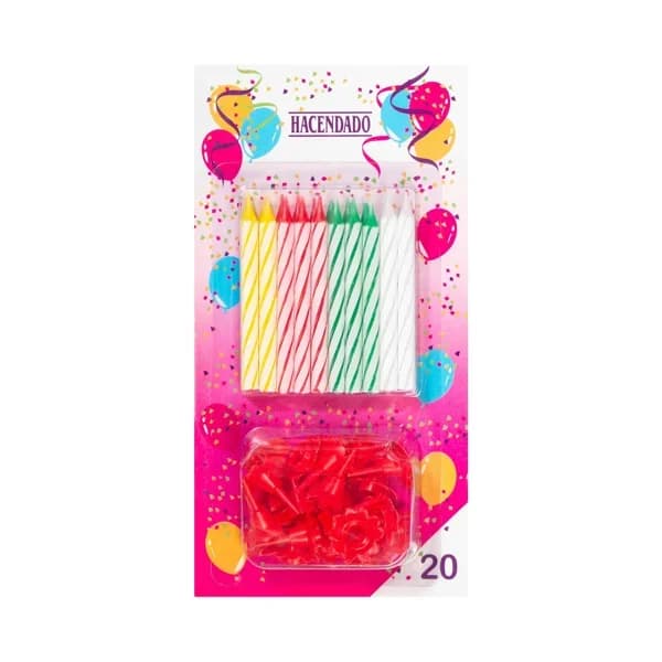 Velas de cumpleaños Hacendado - 19.81 ud - Imagen del producto en Findit