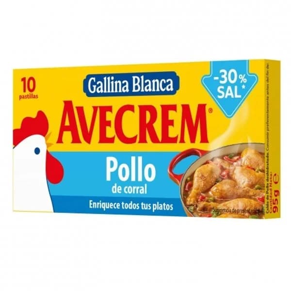 Caldo de Pollo Avecrem menos Sal 10UD - 0.1 kg - Imagen del producto en Findit