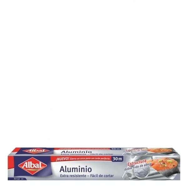 Papel de aluminio doméstico reforzado ALBAL, rollo 30 metros - 30 ud - Imagen del producto en Findit