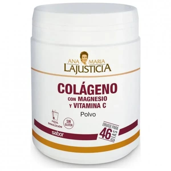 Colágeno con magnesio y vitamina C sabor fresa Ana María Lajusticia sin gluten 350 g. - 0.35 kg - Imagen del producto en Findit