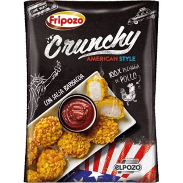 Crunchy de pollo con salsa barbacoa Fripozo bolsa 300 g - 0.3 kg - Imagen del producto en Findit