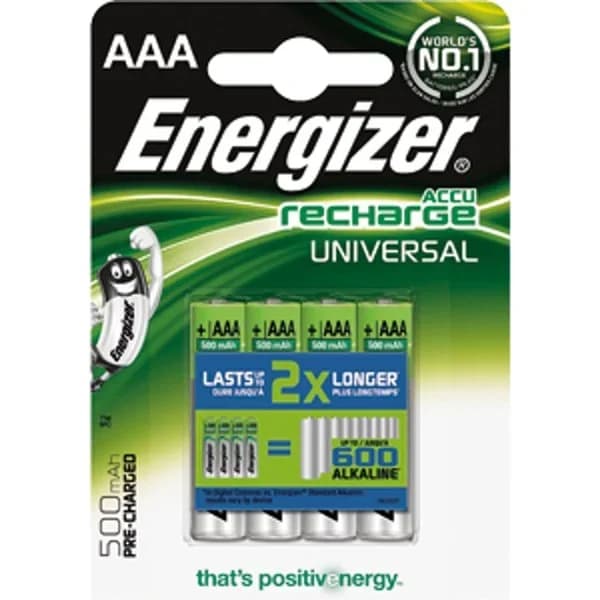 Pack de 4 Pilas Recargables Aaa Hr03 Universal 500 Mah - 3.99 ud - Imagen del producto en Findit