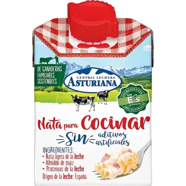 Nata para cocinar ASTURIANA, brik 200 ml - 0.2 l - Imagen del producto en Findit