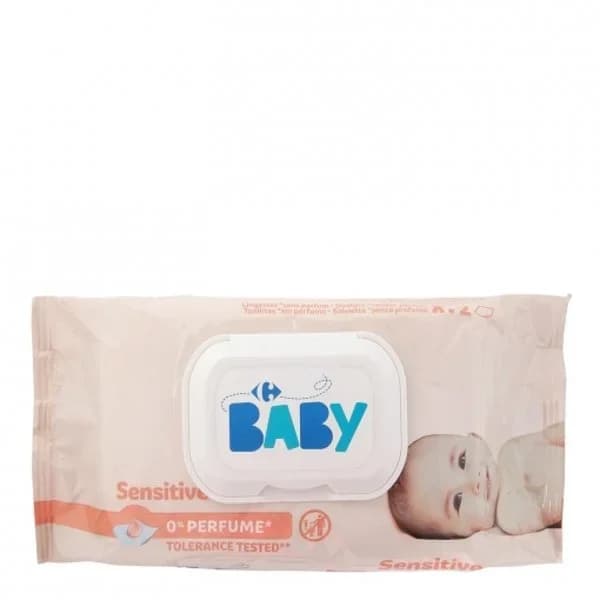 Toallitas bebe sensitive My Baby Carrefour 72 ud. - 76.33 ud - Imagen del producto en Findit