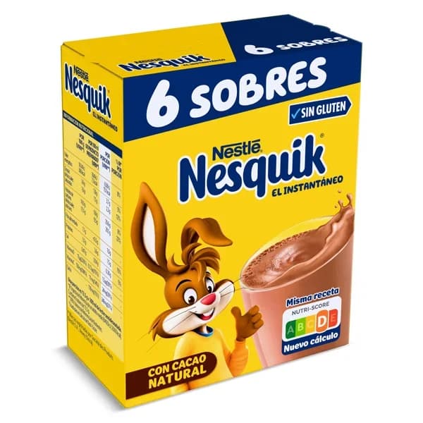 Cacao soluble instantáneo en sobres Nesquik caja 6 x 13.5 g - 0.08 kg - Imagen del producto en Findit