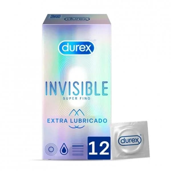 Preservativos invisible extra-lubricados DUREX, caja 12 uds. - 1 ud - Imagen del producto en Findit