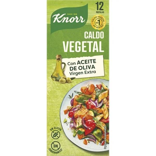 Caldo Vegetal con Aceite de Oliva 12UD - 0.12 kg - Imagen del producto en Findit