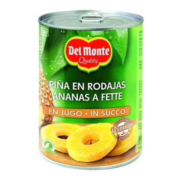 La piña en rodajas DEL MONTE, lata 360 g - 0.36 kg - Imagen del producto en Findit
