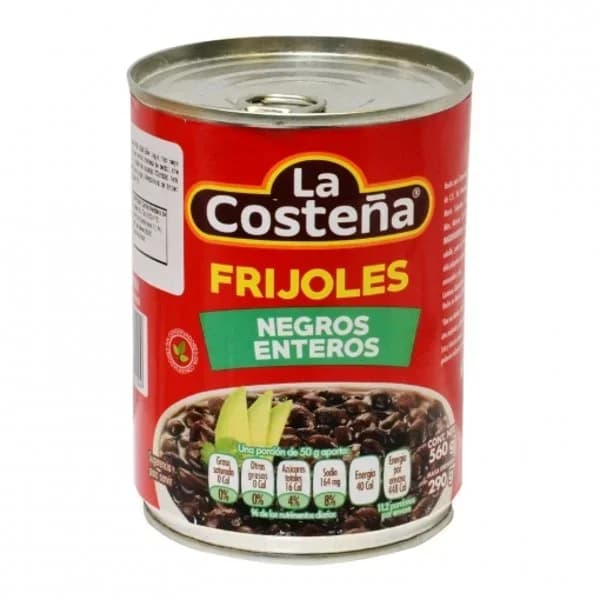 Frijoles negros enteros La costeña lata 560 g - 0.29 kg - Imagen del producto en Findit