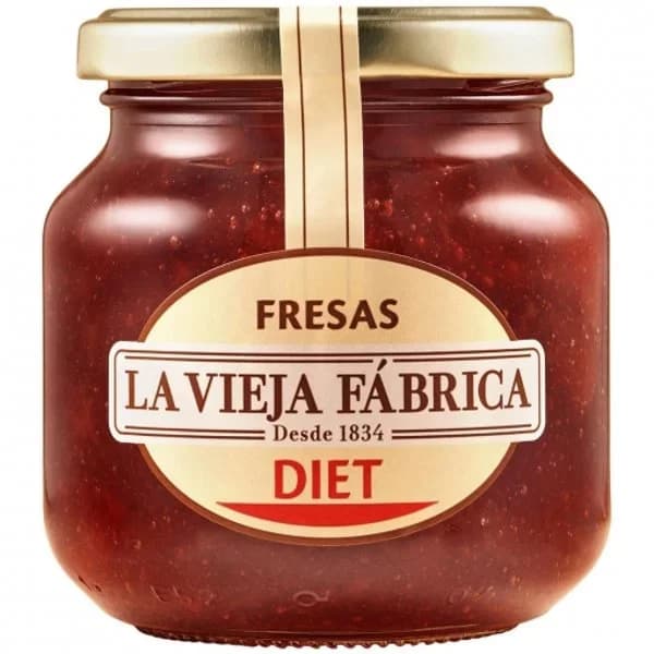 Mermelada de fresa Diet La Vieja Fábrica sin gluten 280 g. - 0.28 kg - Imagen del producto en Findit