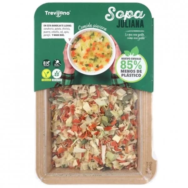 Sopa juliana deshidratada Trevijano bandeja 100 g - 0.1 kg - Imagen del producto en Findit