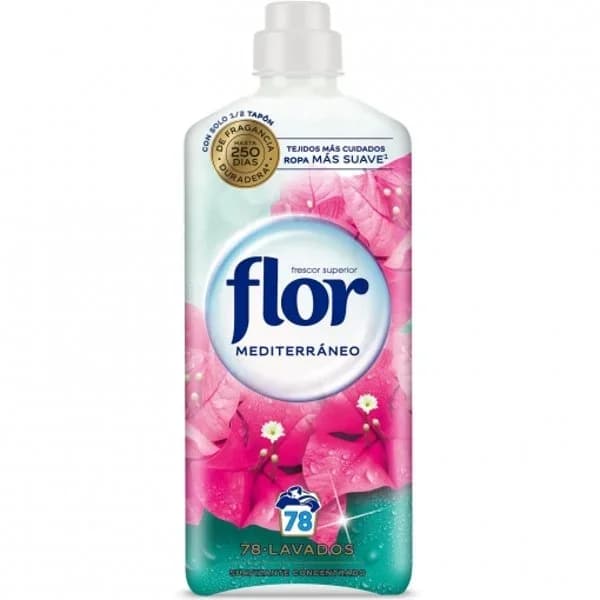 Suavizante concentrado mediterráneo Flor 78 lavados. - 78 ud - Imagen del producto en Findit
