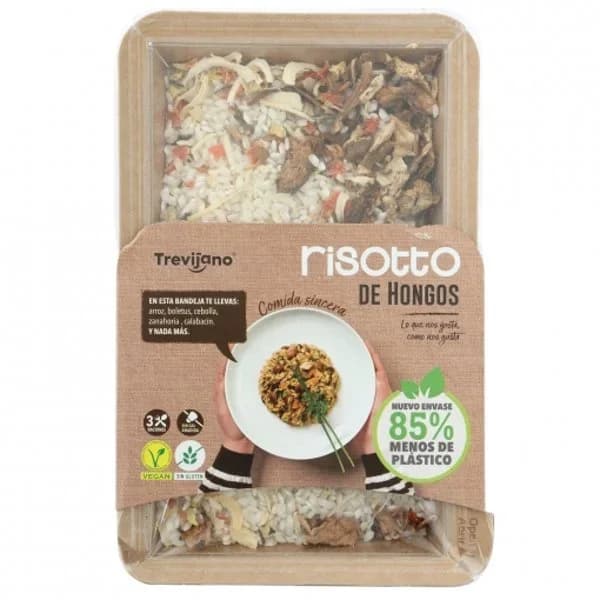Risotto de hongos Trevijano bandeja 280 g - 0.28 kg - Imagen del producto en Findit