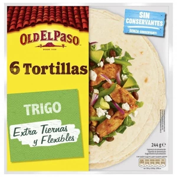Tortillas de trigo Old El Paso bolsa 244 g - 0.24 kg - Imagen del producto en Findit