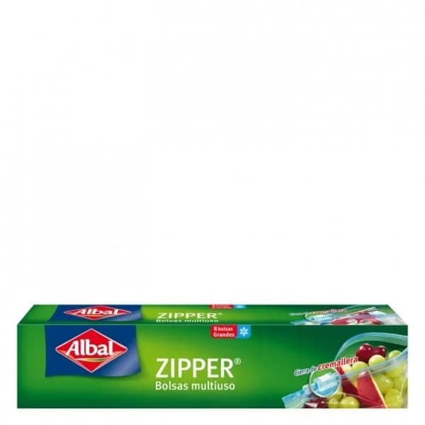 Bolsas multiuso zipper 3 litros ALBAL, caja 8 uds - 1 ud - Imagen del producto en Findit