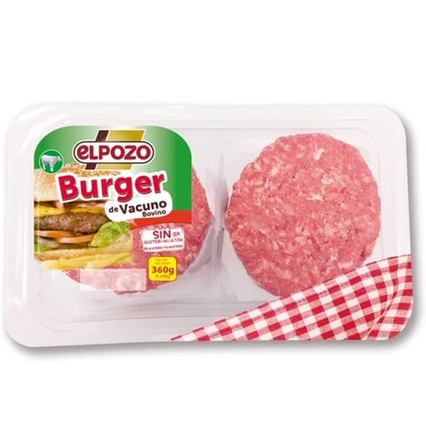 Burger de Vacuno Bandeja 360G - 0.36 kg - Imagen del producto en Findit