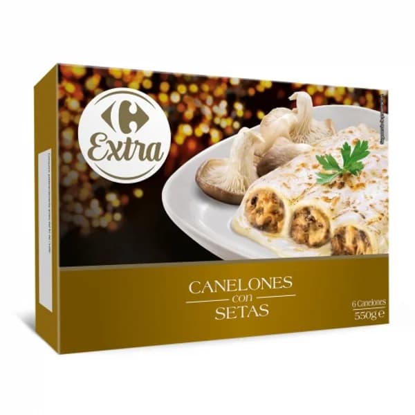 Canelones de setas Carrefour Extra 550 g. - 1 ud - Imagen del producto en Findit
