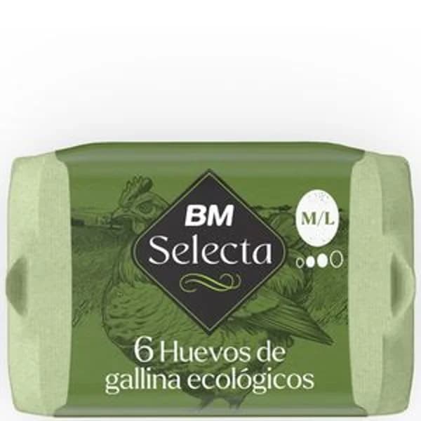 Huevos ecológicos M/L 1/2 docena - 6 ud - Imagen del producto en Findit