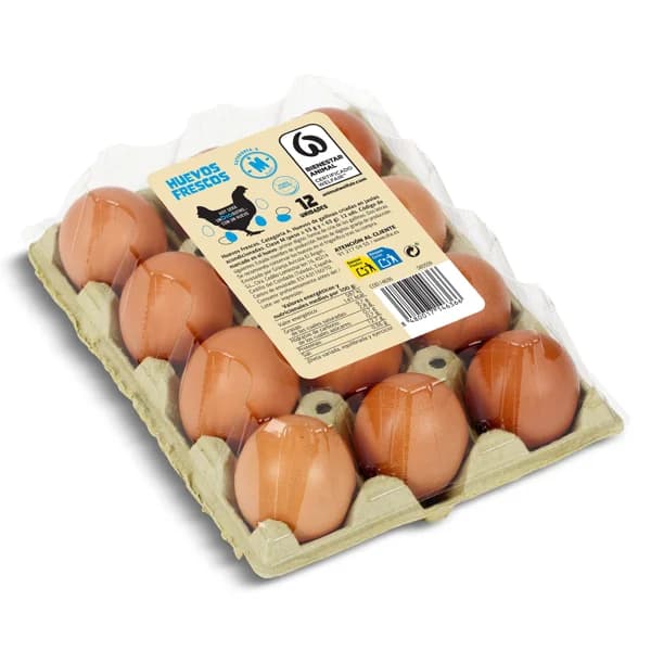 Huevos frescos categoría A clase M Dia bandeja 12 unidades - 12 ud - Imagen del producto en Findit
