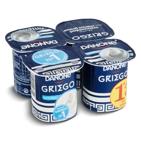Yogur griego natural Danone pack 4 x 110 g - 0.44 kg - Imagen del producto en Findit