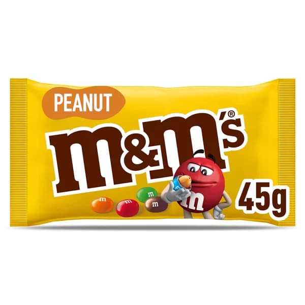 Cacahuete recubierto de chocolate con leche M&M's bolsa 45 g - 0.05 kg - Imagen del producto en Findit