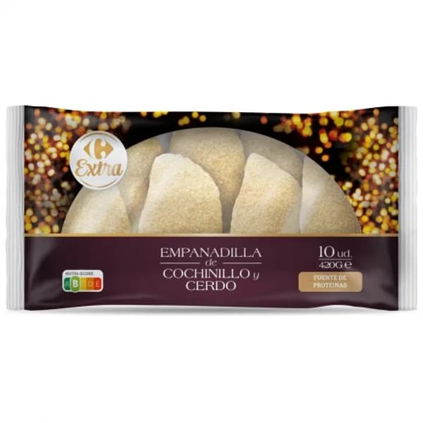 Empanadillas de cochinillo y cerdo Extra Carrefour 420 g. - 1 ud - Imagen del producto en Findit