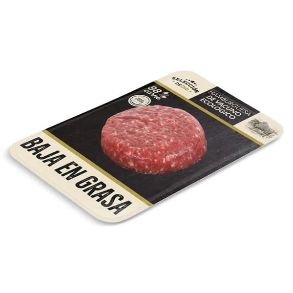 Hamburguesa de vacuno ecológico baja en grasa Selección de Dia bandeja 150 g - 0.15 kg - Imagen del producto en Findit