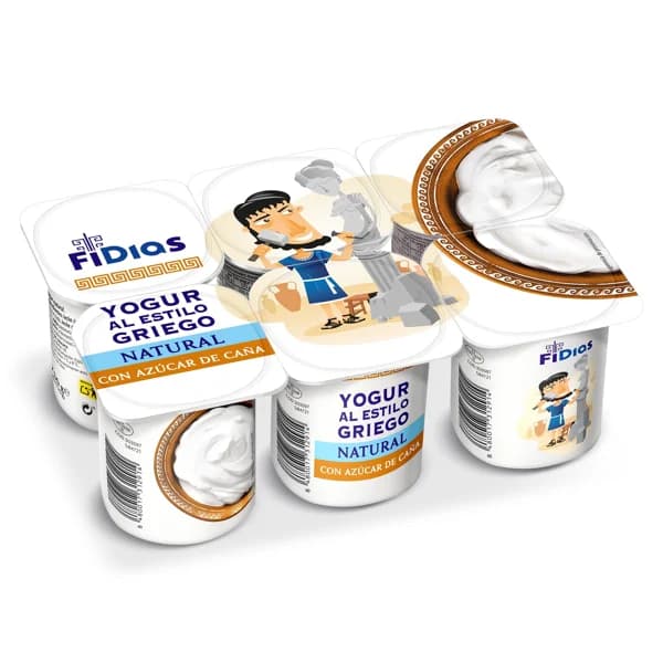 Yogur griego natural con azúcar de caña Fidias de Dia pack 6 x 125 g - 0.75 kg - Imagen del producto en Findit