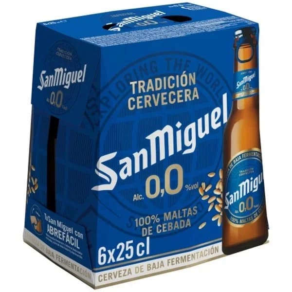 Cerveza Rubia 0,0 Botellín 6 x 250ML - 1.5 l - Imagen del producto en Findit