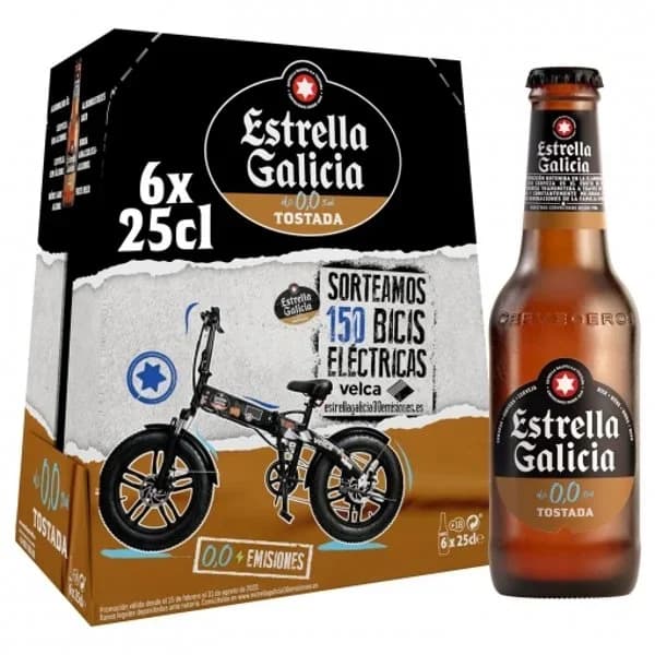 Cerveza Tostada 0,0 Botellín 6 x 250ML - 1.5 l - Imagen del producto en Findit