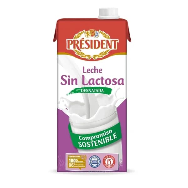 Leche Desnatada sin Lactosa 1L - 6 l - Imagen del producto en Findit