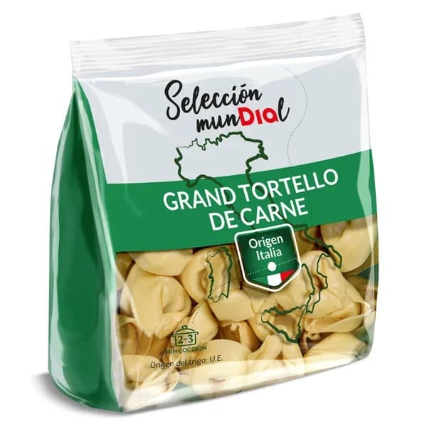 Pasta fresca rellena Gran Tortello de carne Selección Mundial de Dia bolsa 250 g - 0.25 kg - Imagen del producto en Findit