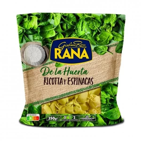 Pasta fresca ravioli con espinacas 250 g - 0.25 kg - Imagen del producto en Findit