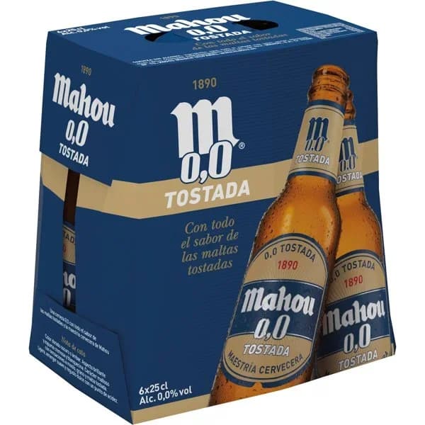 Cerveza Tostada 0'0 Botellín 6 x 250ML - 1.5 l - Imagen del producto en Findit
